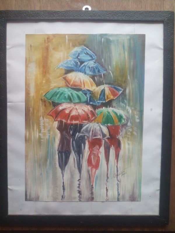 Abstract painting: raining season